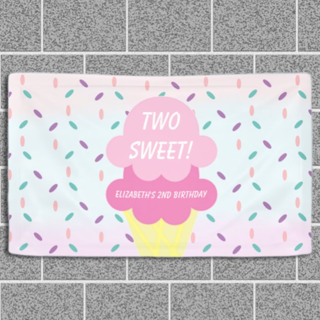 Ice Cream 2nd Birthday Banner (Creator Uploaded)