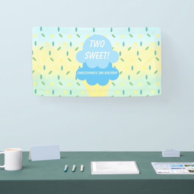 Ice Cream 2nd Birthday Banner (Tradeshow)