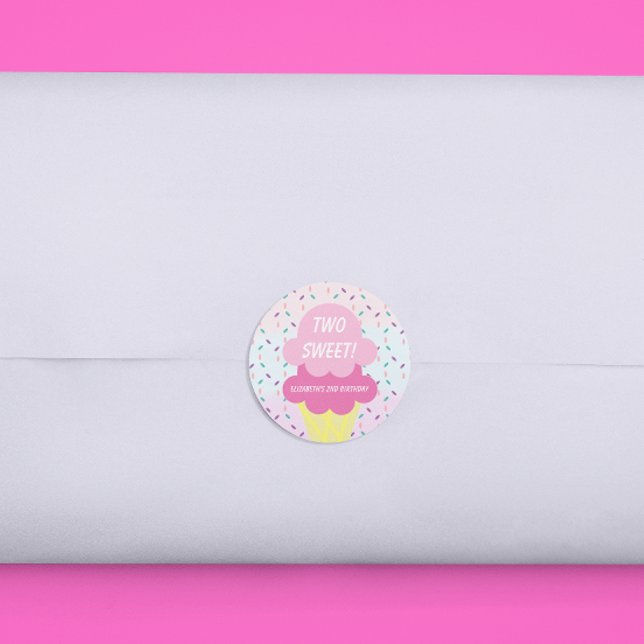Ice Cream 2nd Birthday Classic Round Sticker (Creator Uploaded)