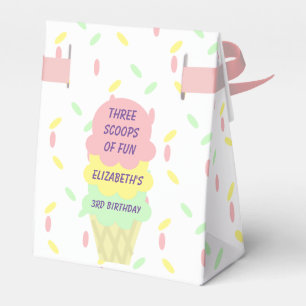 Ice Cream 3rd Birthday Favour Box