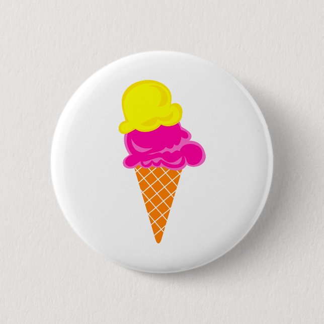 Ice Cream 6 Cm Round Badge (Front)