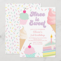 Ice Cream and Cake 3rd Birthday