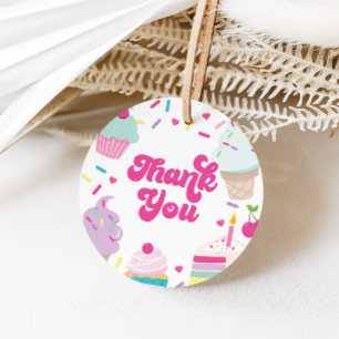 Ice Cream and Cake Birthday Thank You Favour Tags