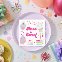 Ice Cream and Cake Three is Sweet 3rd Birthday