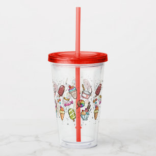 Ice Cream and Candy Acrylic Tumbler
