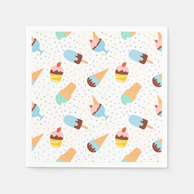Ice Cream and Confetti  Napkin (Front)