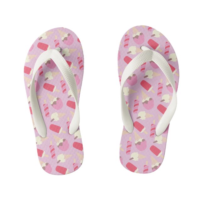 Ice cream and lollies pattern flip flops (Footbed)