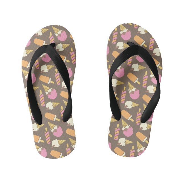 Ice cream and lollies pattern flip flops (Footbed)