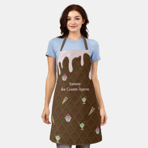 Ice Cream Apron in a Chocolate Colour
