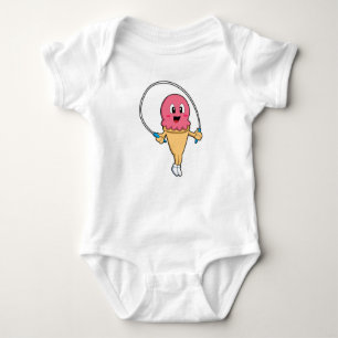 Ice cream at Fitness with Rope Baby Bodysuit
