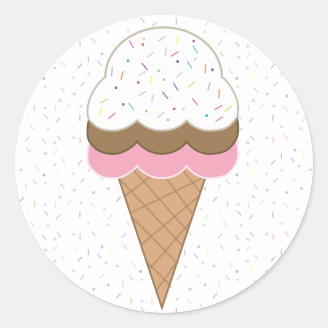 Ice Cream Awesomeness Classic Round Sticker (Front)