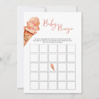 Ice Cream Baby Shower Bingo game