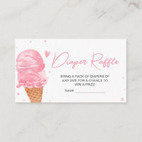Ice Cream Baby Shower Diaper Raffle