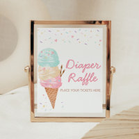 Ice Cream Baby Shower Diaper Raffle