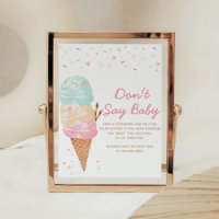 Ice Cream Baby Shower Don't Say Baby