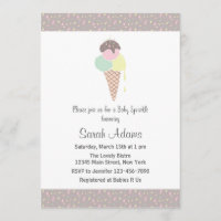Ice Cream Baby Shower Invitation