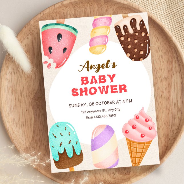 Ice cream baby shower invitation (Creator Uploaded)