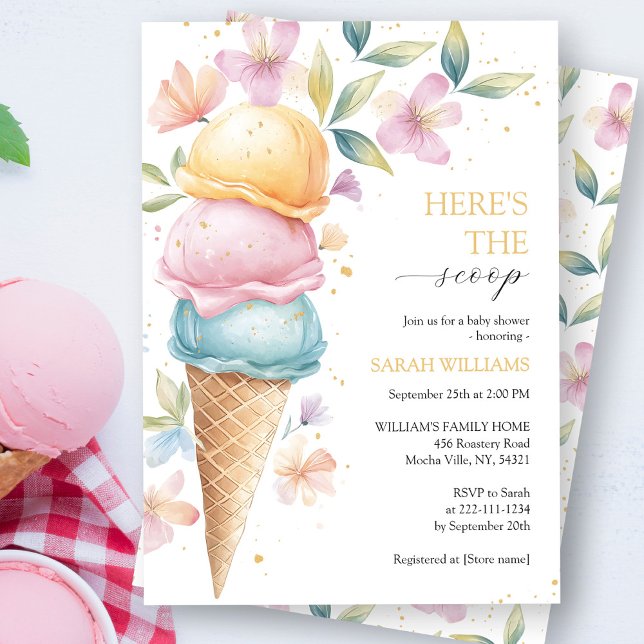 Ice Cream Baby Shower Invitation (Creator Uploaded)