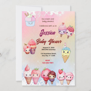 Ice Cream Baby Shower Invitation