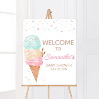 Ice Cream Baby Shower Welcome