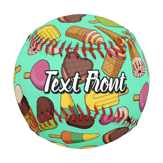 Ice Cream Backgroun Baseball (Front)