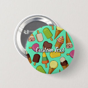 Ice Cream Background 6 Cm Round Badge