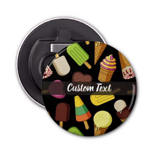 Ice Cream Background Bottle Opener (Front)