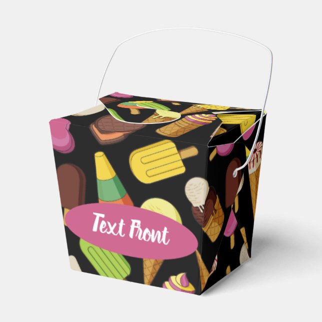 Ice Cream Background Favour Box (Front Side)