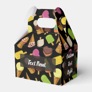 Ice Cream Background Favour Box