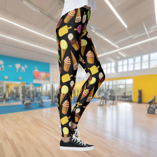 Ice Cream Background Leggings