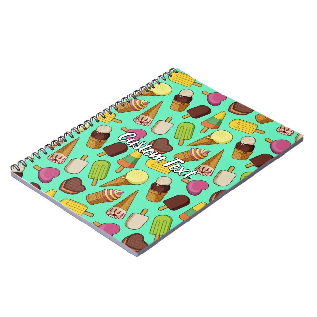 Ice Cream Background Notebook (Left Side)