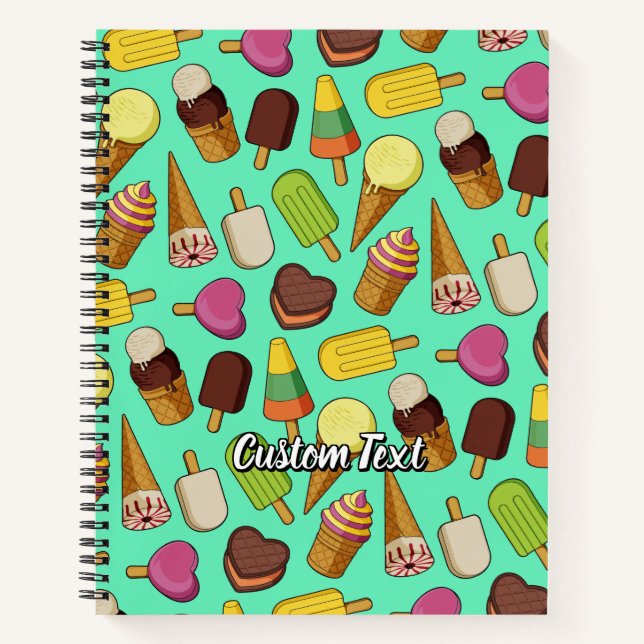 Ice Cream Background Notebook (Front)