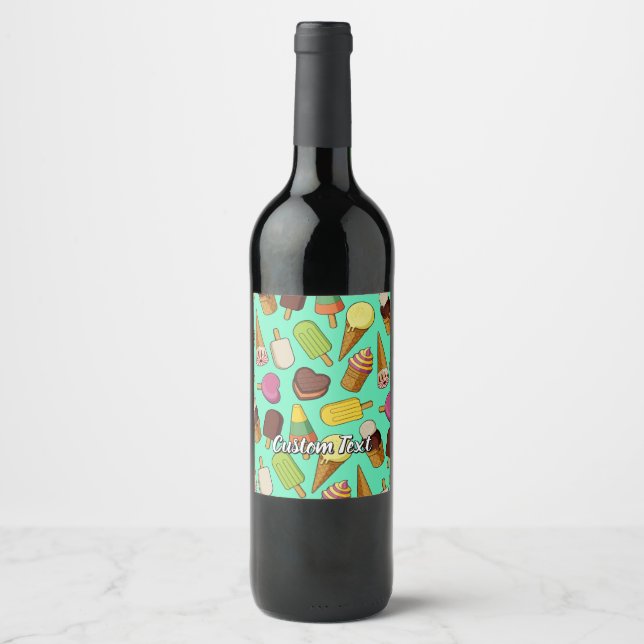 Ice Cream Background Wine Label (Front)
