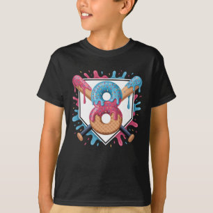 Ice Cream Baseball 8 Year Old Birthday Boys Kids T-Shirt