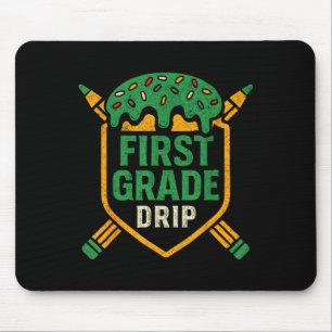 Ice Cream Baseball Drip First Grade Boys Back To S Mouse Pad