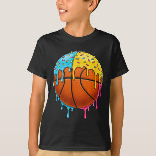 Ice Cream Basketball Drip With Colourful Sprinkles T-Shirt
