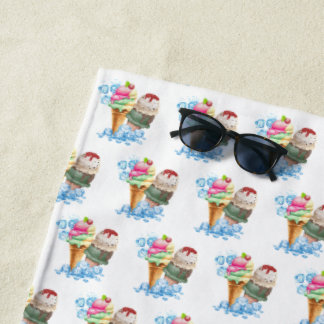 ice cream beach towel