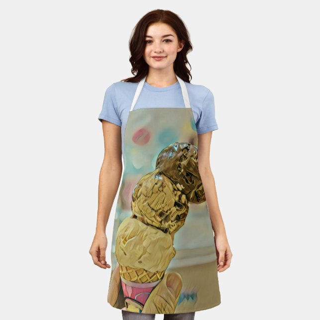 Ice cream birthday gift apron (Worn)