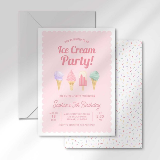 Ice Cream Birthday Invitation (Creator Uploaded)