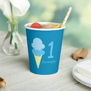 Ice Cream Birthday Paper Cups