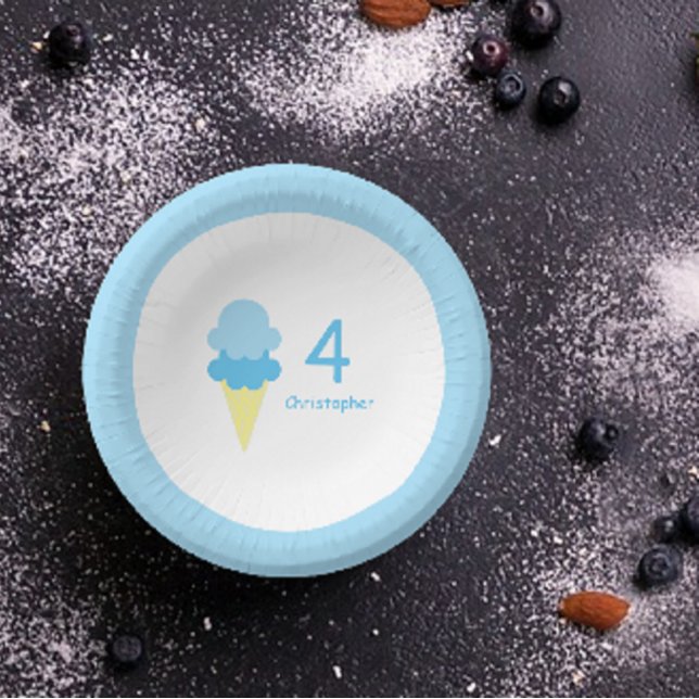 Ice Cream Birthday Paper Plate (Creator Uploaded)
