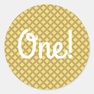 Ice Cream Birthday Party Classic Round Sticker