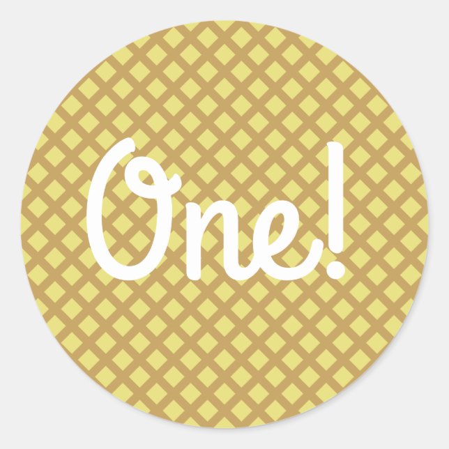 Ice Cream Birthday Party Classic Round Sticker (Front)