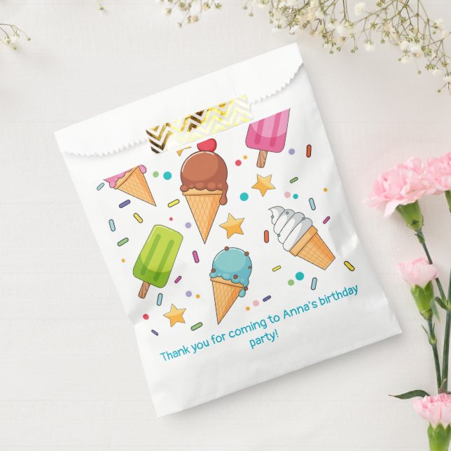 Ice Cream Birthday Party Favour Bags (Sealed)