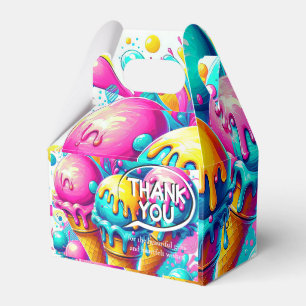 ice cream birthday party favour box