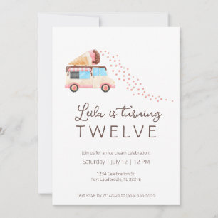 Ice Cream Birthday Party Invitation