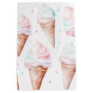 Ice cream birthday party medium gift bag