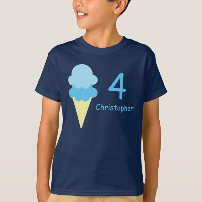 Ice Cream Birthday T-Shirt (Front)