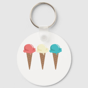 Ice Cream Border Key Ring