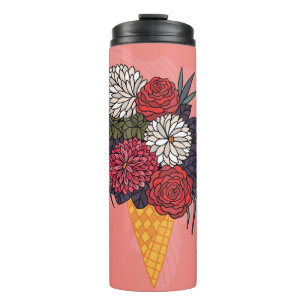 Ice Cream Bouquet: Floral Vintage. Thermal Tumbler